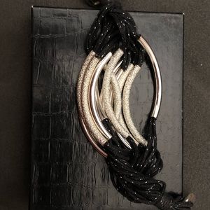 Beautiful silver and black bracelets